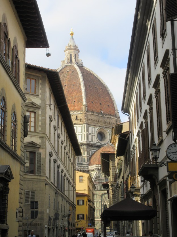 Street with Duomo of Florence (Cathedral)