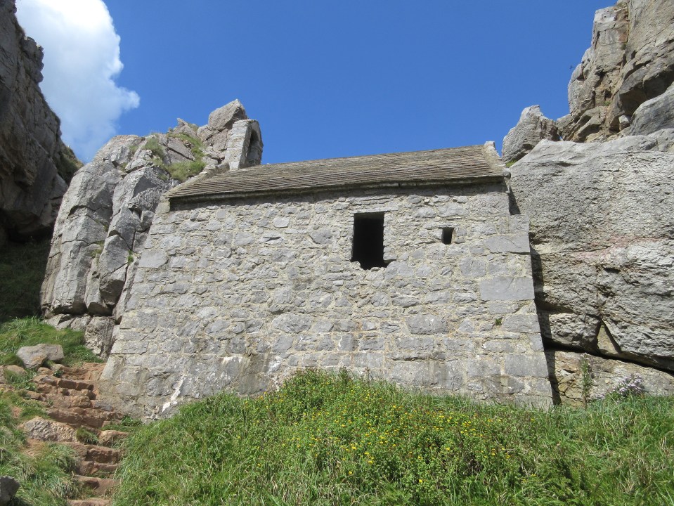 building in the cliffside pembrokeshire