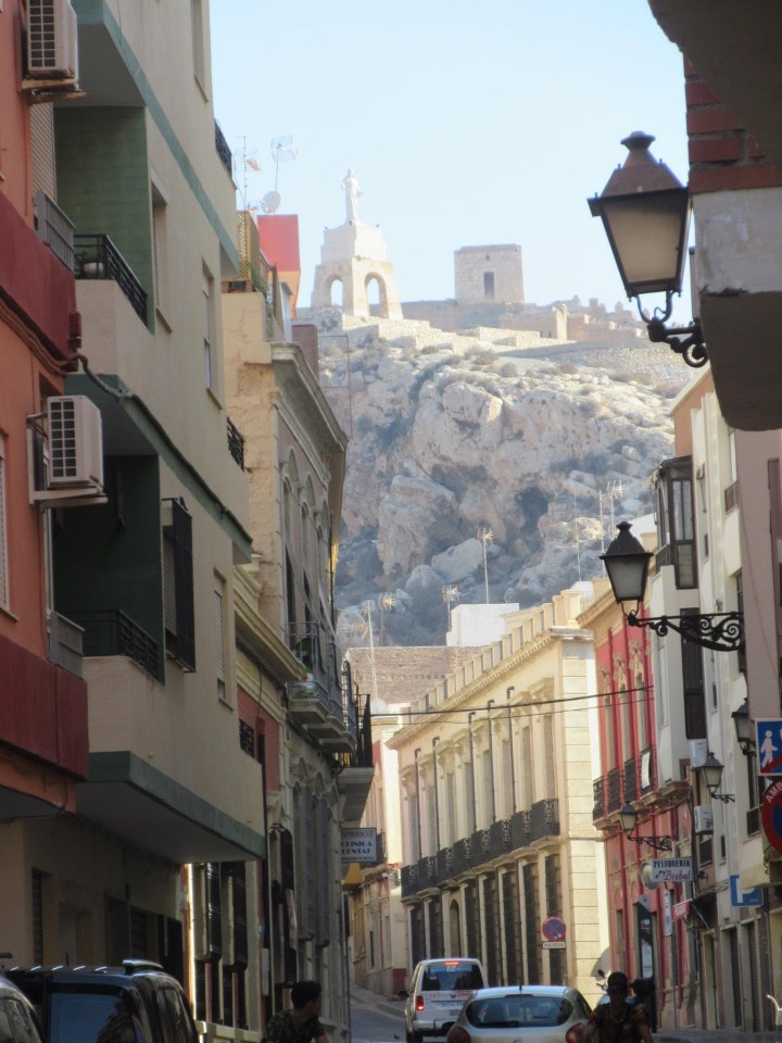 Almeria street and alcazaba