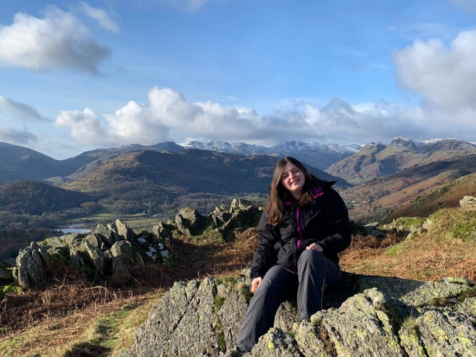 me at top of Loughrigg Fell, Lake District