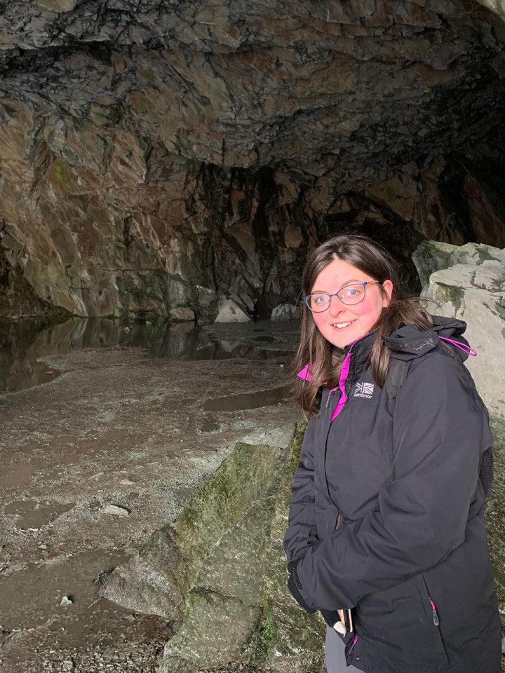 cave on stream on Loughrigg Fell walk, Lake District