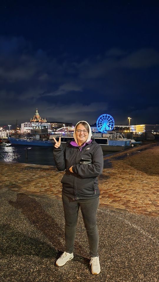 Me in Helsinki Finland Night
